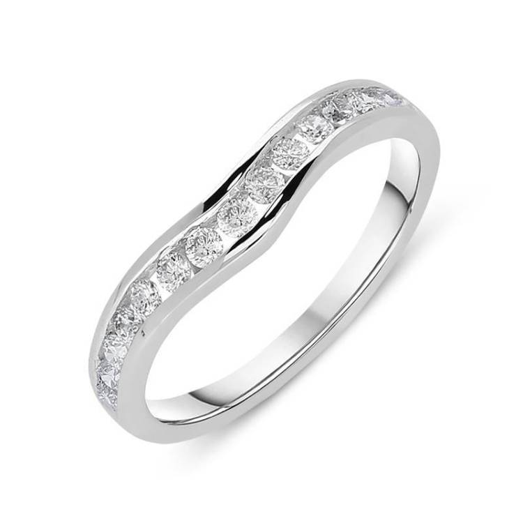 18ct White Gold 0.33ct Diamond Wedding Ring - TITLE White Gold
