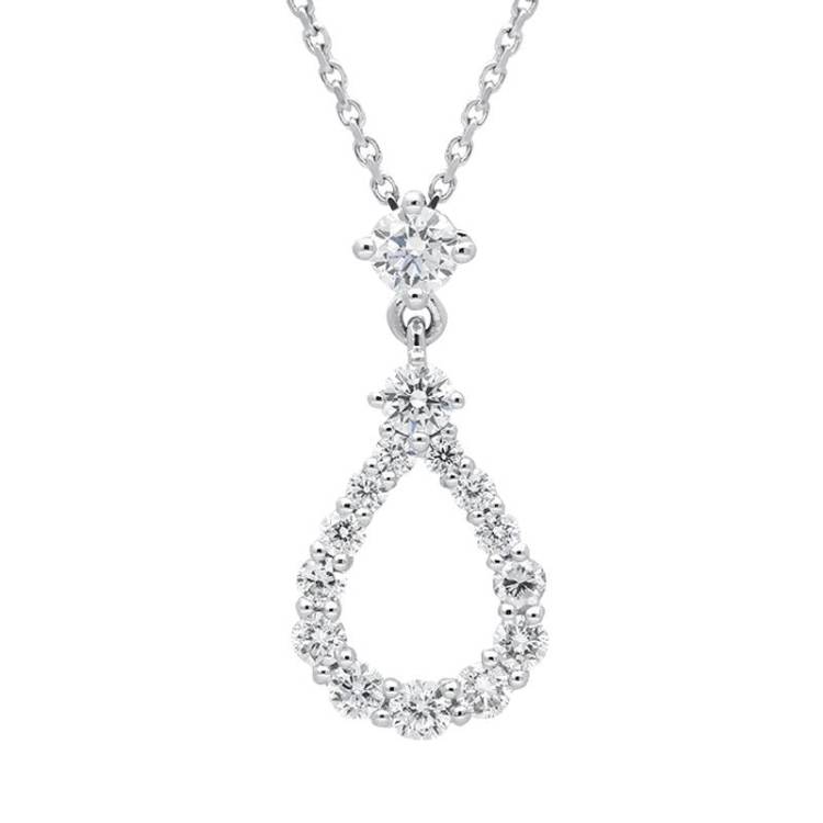 18ct White Gold 0.59ct Diamond Necklace