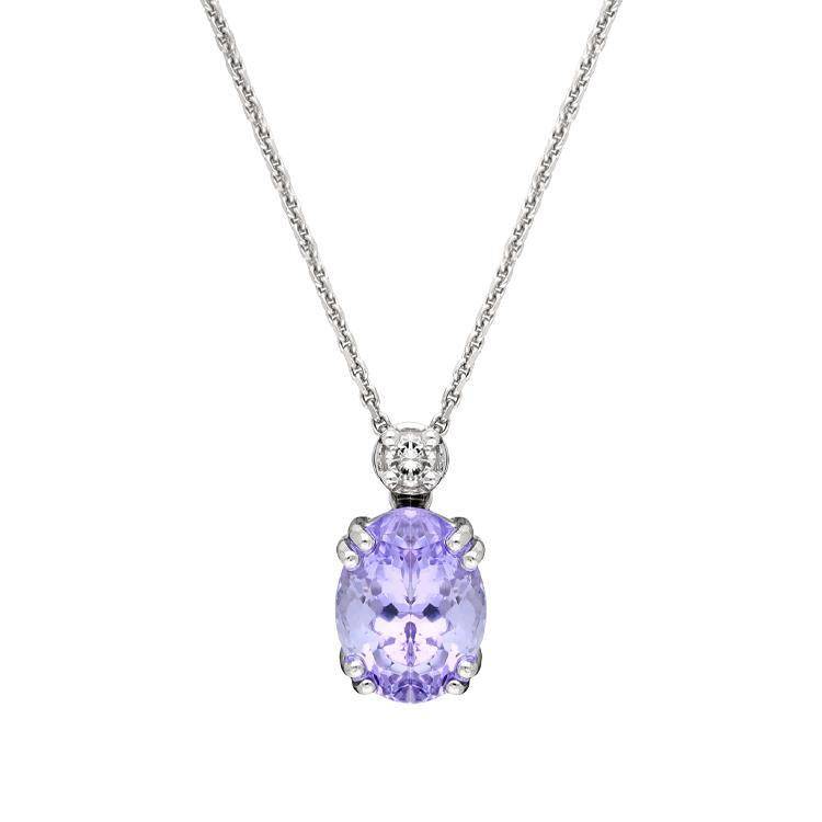 18ct White Gold 26.43ct Amethyst Diamond Necklace