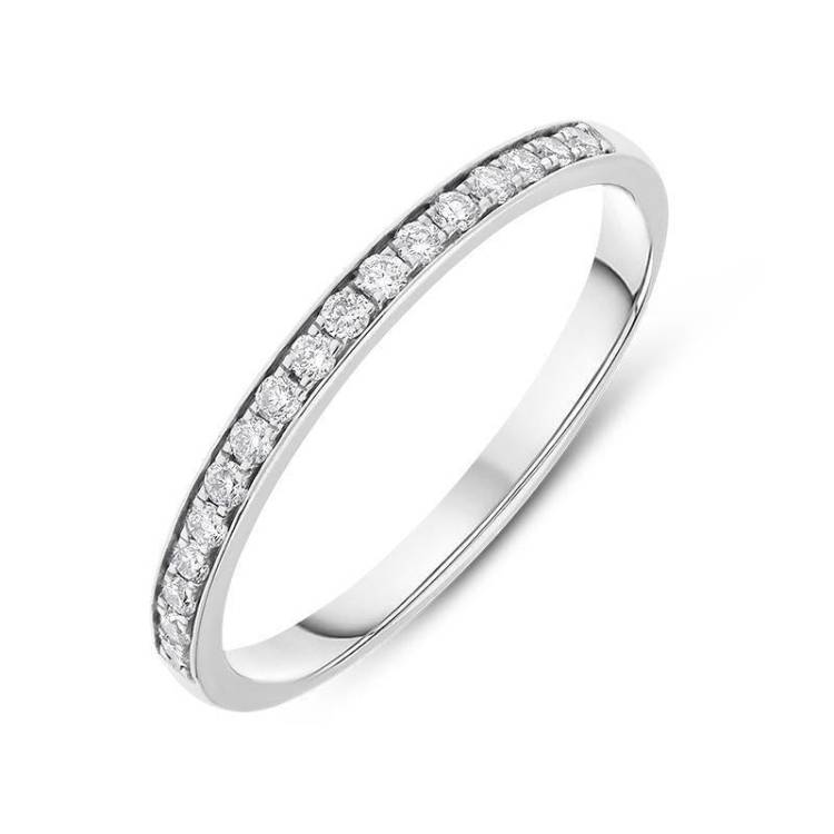 18ct White Gold 0.25ct Diamond Brilliant Cut Wedding Half Eternity Ring - TITLE White Gold