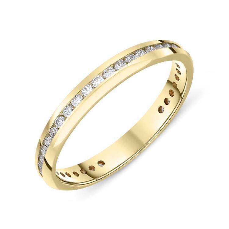 18ct Yellow Gold 0.46ct Diamond Brilliant Cut Eternity Ring - Option1 Value Yellow Gold
