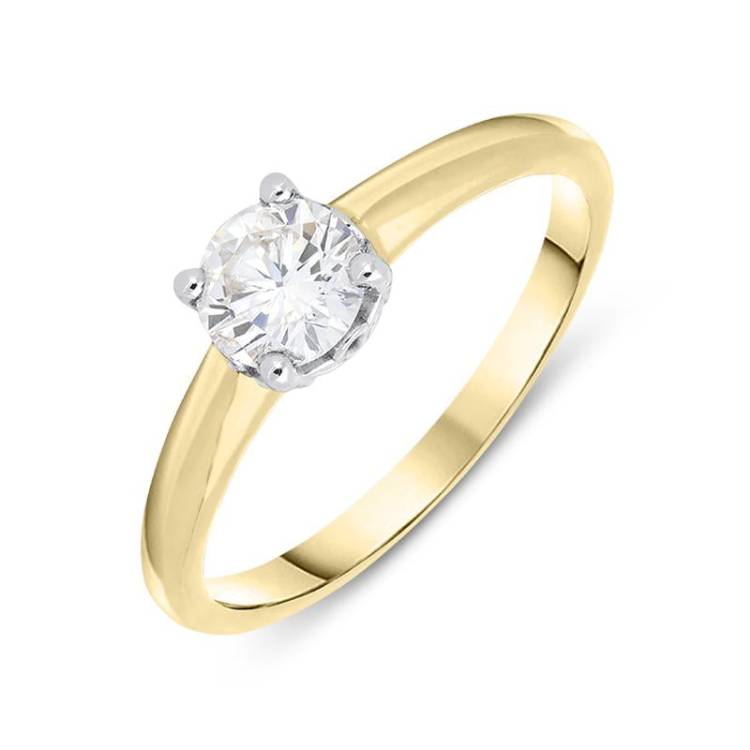 18ct Yellow Gold 0.50ct Diamond Solitaire Ring - Option1 Value Yellow Gold