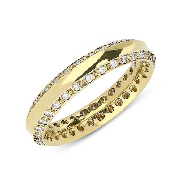 18ct Yellow Gold 0.51ct Diamond 4mm Wedding Ring D - L