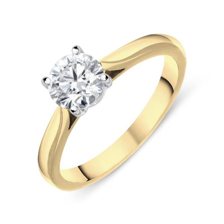 18ct Yellow Gold 0.73ct Diamond Solitaire Ring - Option1 Value Yellow Gold