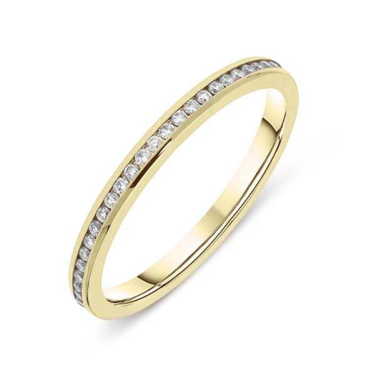 18ct Yellow Gold 0.28ct Diamond Brilliant Cut Wedding Eternity Ring - TITLE Yellow Gold