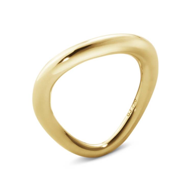 Georg Jensen Offspring 18ct Yellow Gold Slim Ring - 2 (50 - 51)