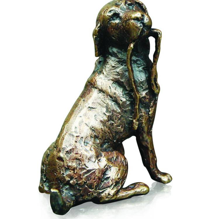 Art In Bronze Labrador with Lead Figurine