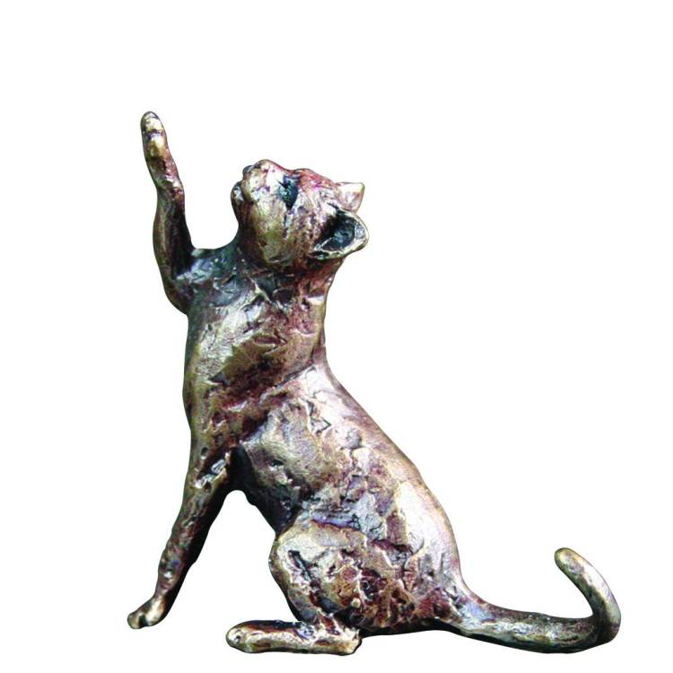 Art In Bronze Cat Sitting Figurine