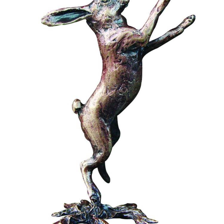 Art In Bronze Boxing Hare Figurine