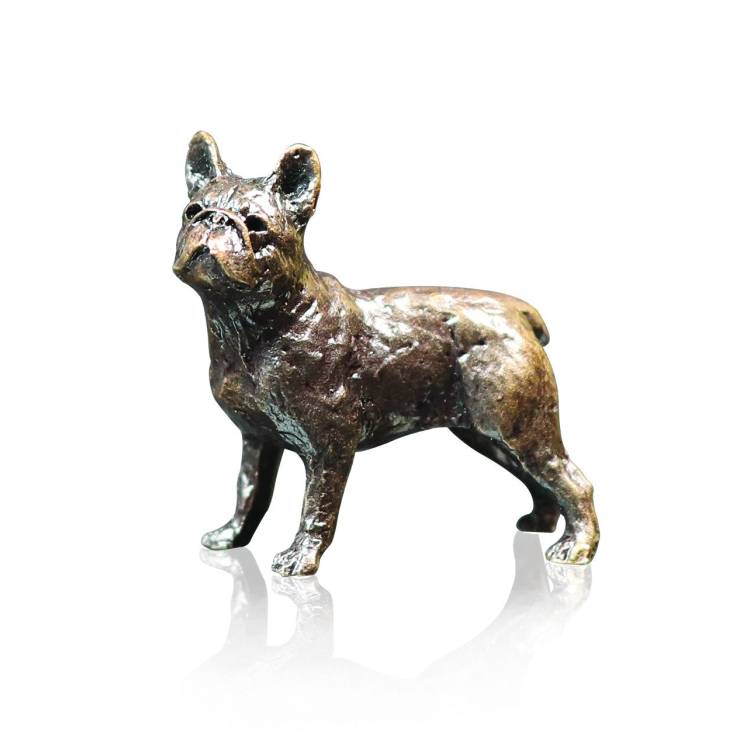 Art In Bronze French Bull Dog Figurine