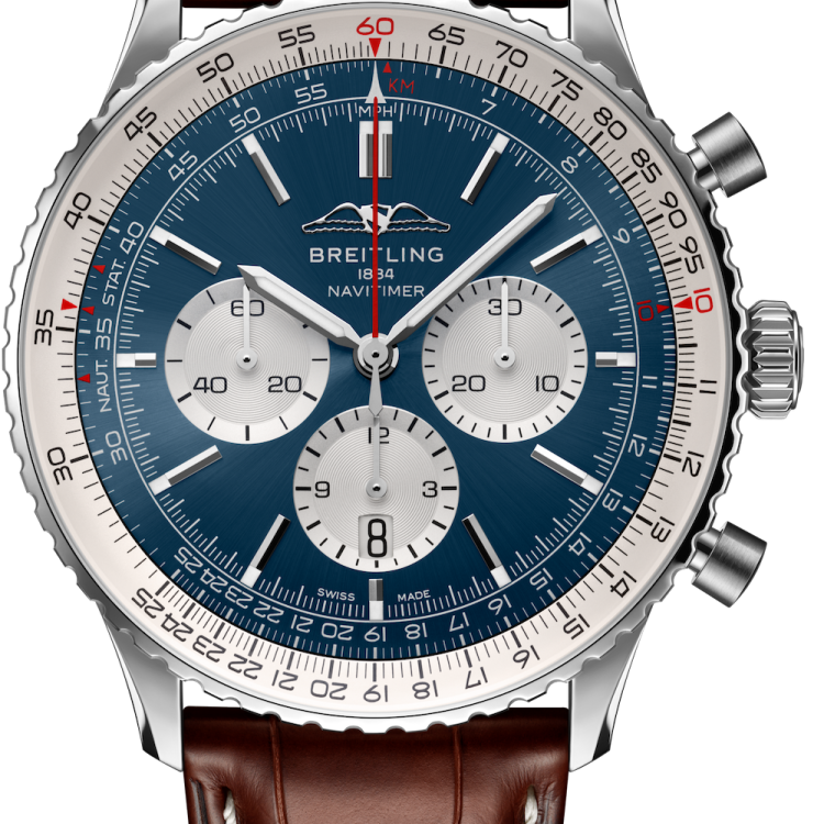 Breitling Watch Navitimer B01 Chronograph 46 Brown Croc Folding Clasp