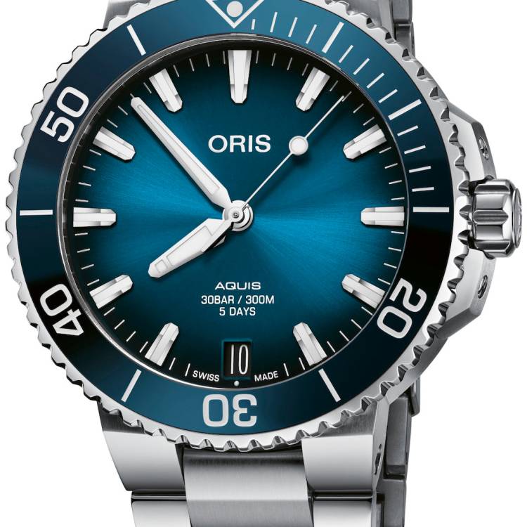 Oris Watch Aquis Date Calibre 400 Blue Bracelet