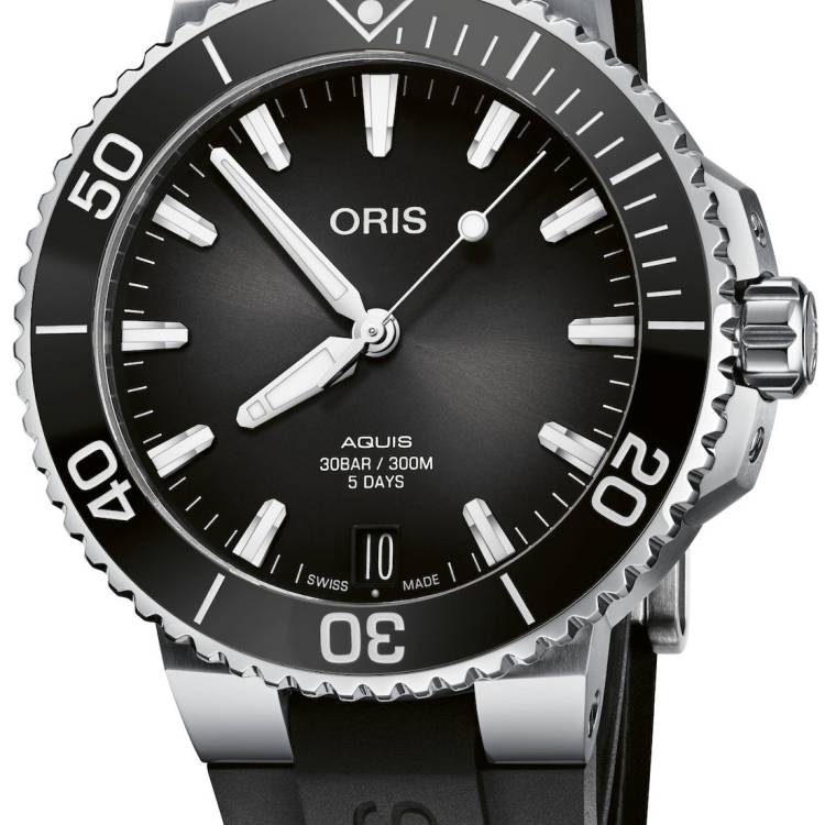 Oris Watch Aquis Date Calibre 400 Anthracite Rubber