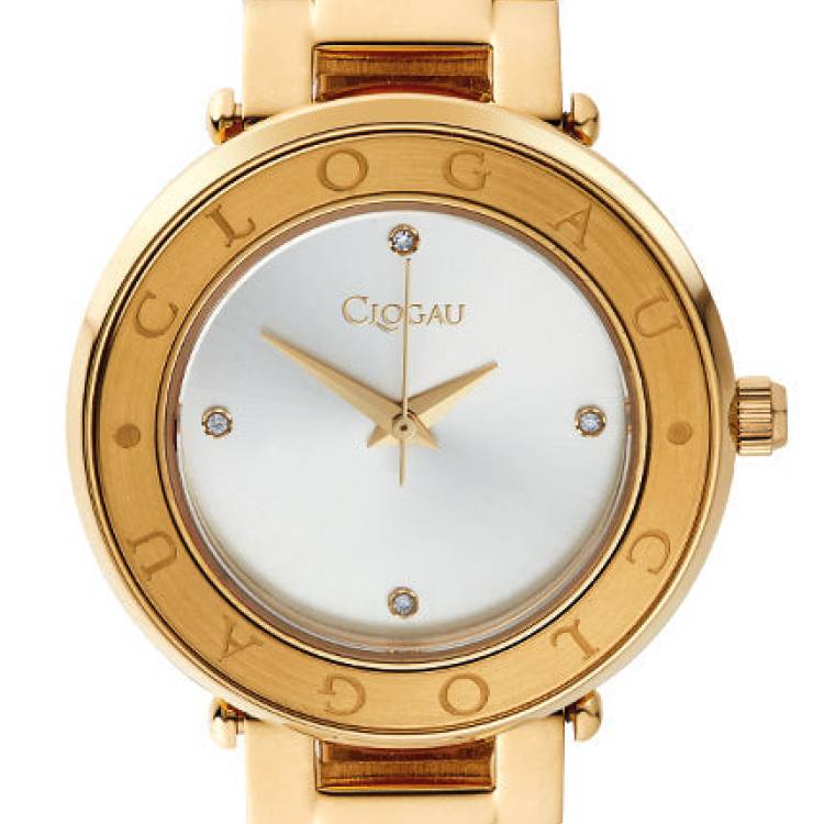 Clogau Watch Yellow Gold Diamond Ladies - Silver