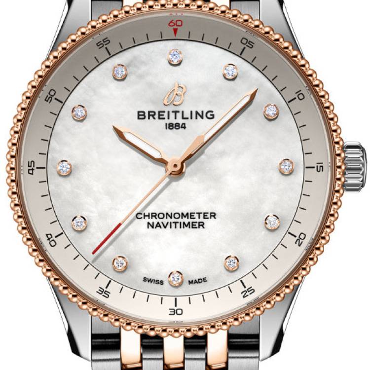 Breitling Watch Navitimer 32 Steel & 18k Red Gold