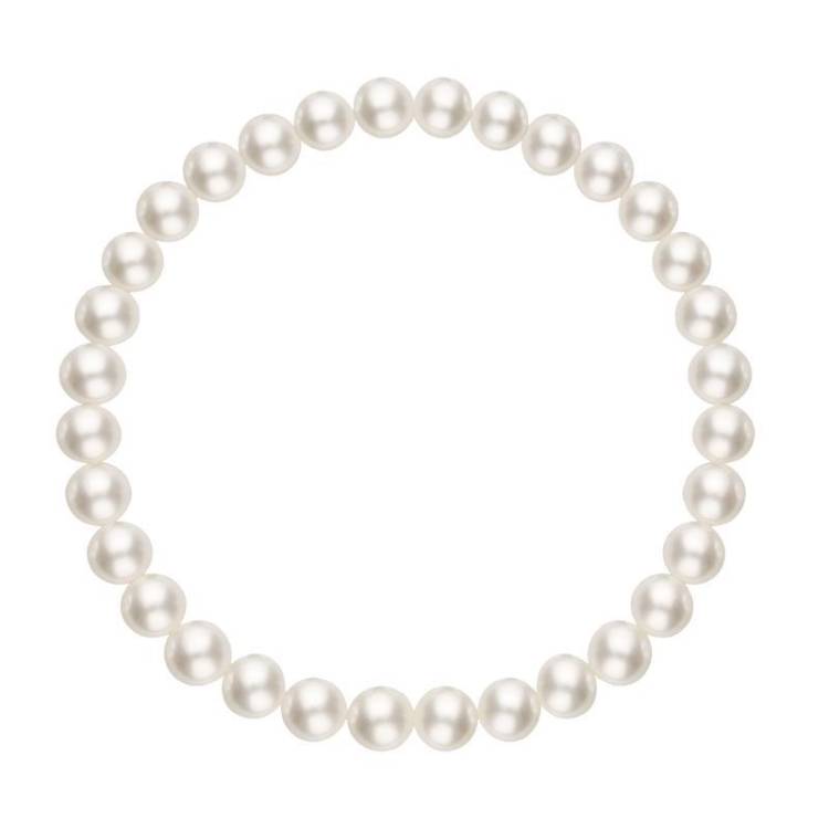 6-6.5mm White Pearl Stretch Bracelet