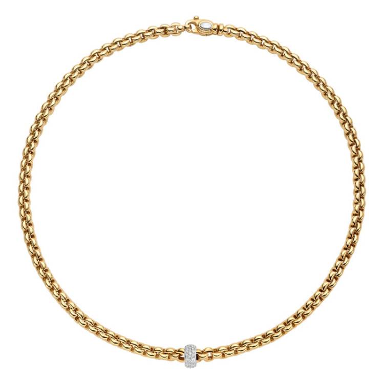 Fope Flex'It Eka 18ct Yellow Gold 0.37ct Diamond Necklace