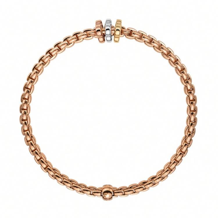 Fope Eka Tiny 18ct Rose Gold Bracelet - S