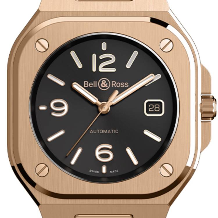 Bell & Ross Watch BR 05 Auto Black Gold Bracelet