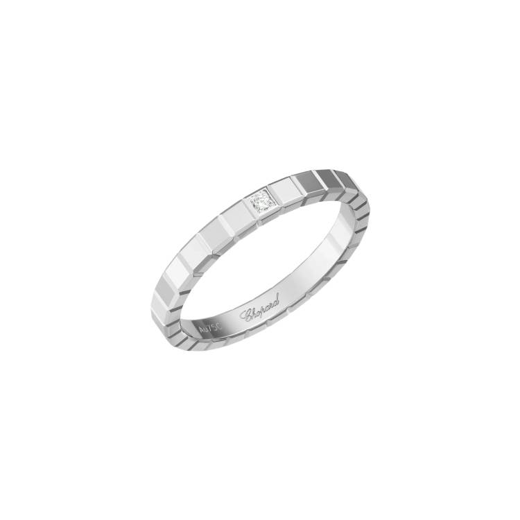 Chopard Ice Cube 18ct White Gold Diamond Medium Ring - 57