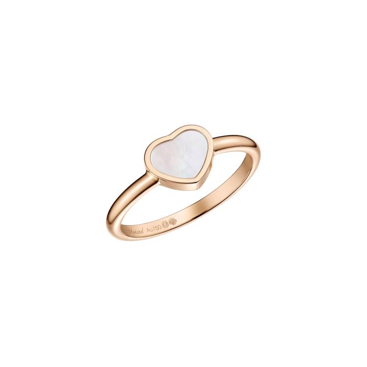 Chopard My Happy Hearts 18ct Rose Gold Mother of Pearl Ring - 51