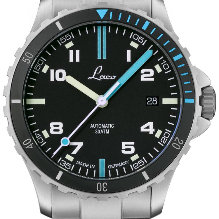 Laco Watch Squad Atlantik 39 Bracelet - Black