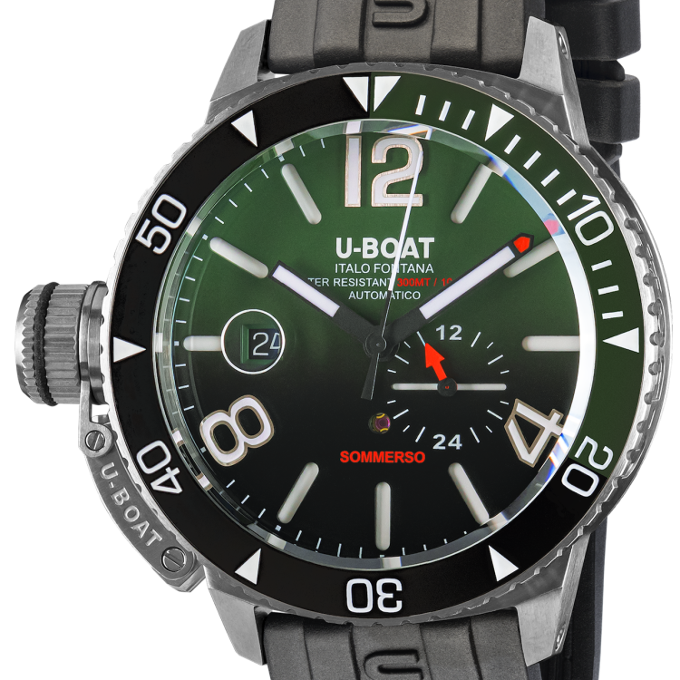 U-Boat Watch Sommerso Ghiera Ceramica Bicolore Quadrante Green