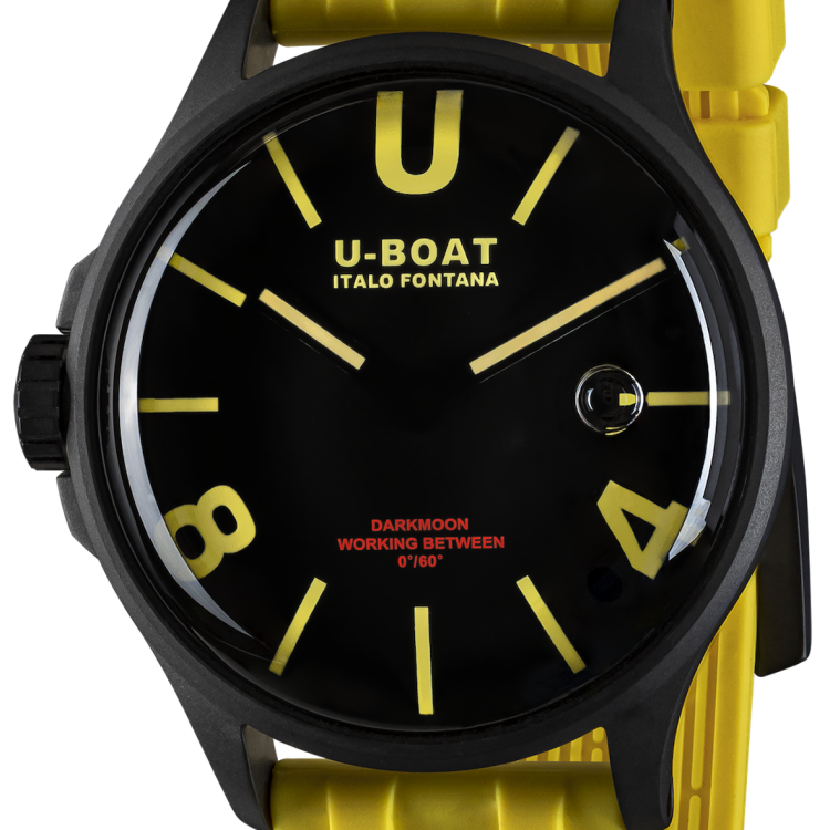 U-Boat Watch Darkmoon 44 Black Yellow Curve PVD