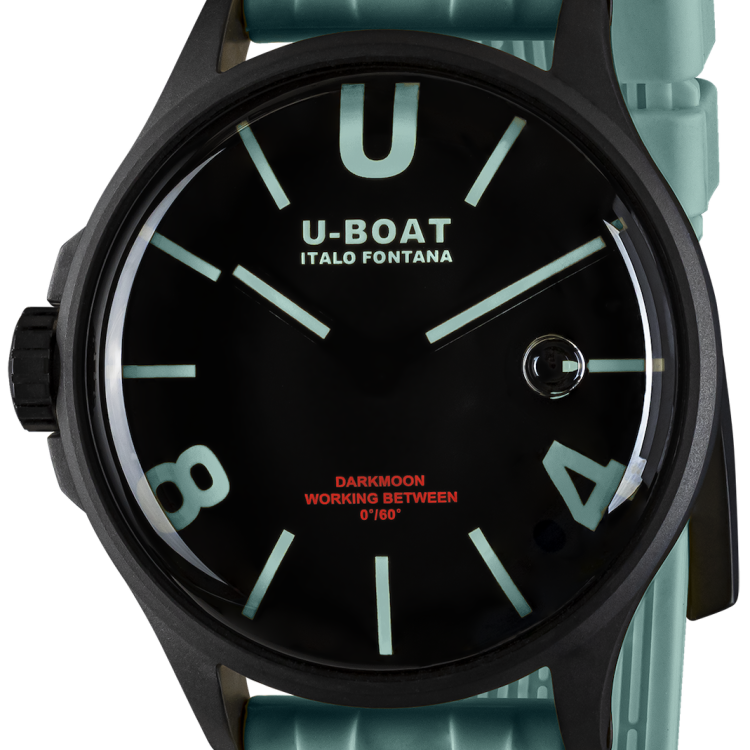 U-Boat Watch Darkmoon 44 Black Aquamarine Curve PVD