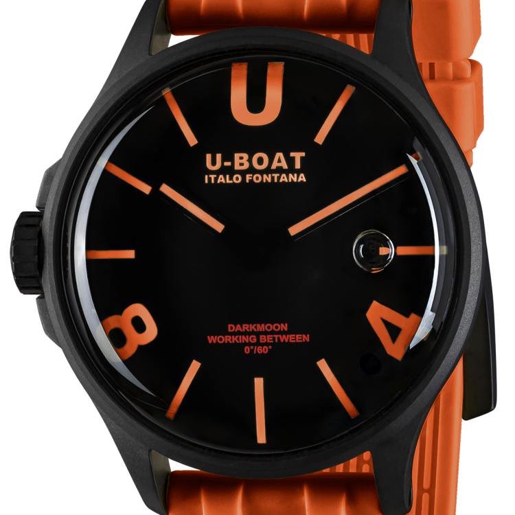 U-Boat Watch Darkmoon 44 Black Orange Curve PVD