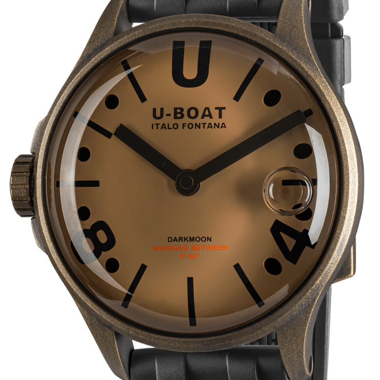 U-Boat Watch Darkmoon 40 Brown Black Curve Vintage