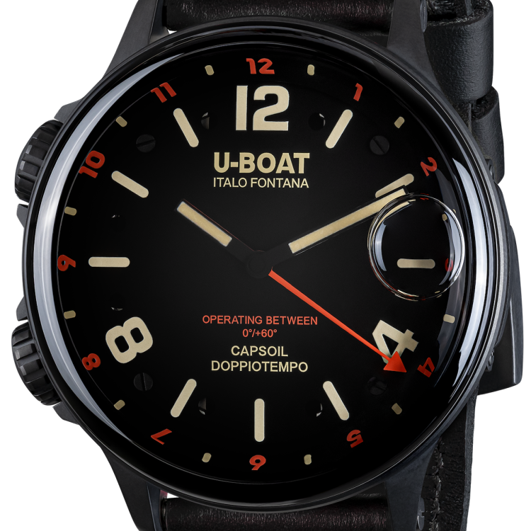U-Boat Watch Capsoil Doppiotempo 55 Red Rehaut DLC