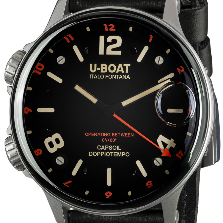U-Boat Watch Capsoil Doppiotempo 55 Red Rehaut SS