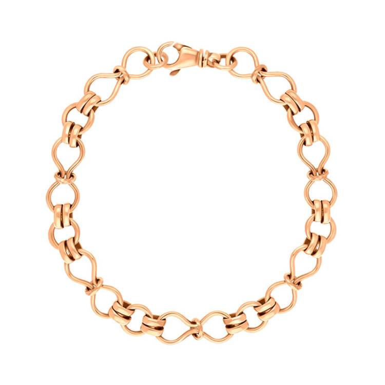9ct Rose Gold Figure of Eight Bracelet