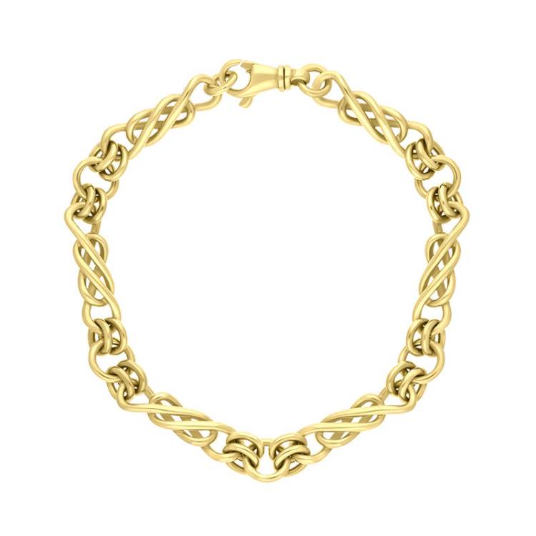 9ct Yellow Gold Celtic Twist Handmade Bracelet