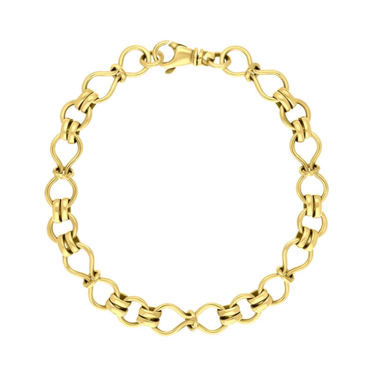 9ct Yellow Gold Figure of Eight Bracelet