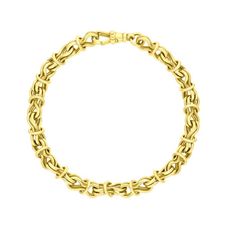 9ct Yellow Gold Multi Link Handmade Bracelet