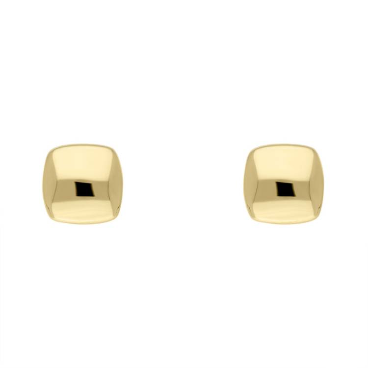 9ct Yellow Gold Domed Stud Earrings D - Gold