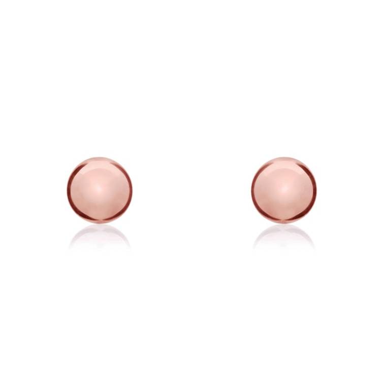 9ct Rose Gold 6mm Ball Stud Earrings