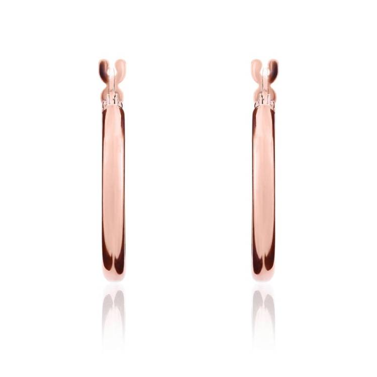 9ct Rose Gold 18.5mm Hoop Earrings