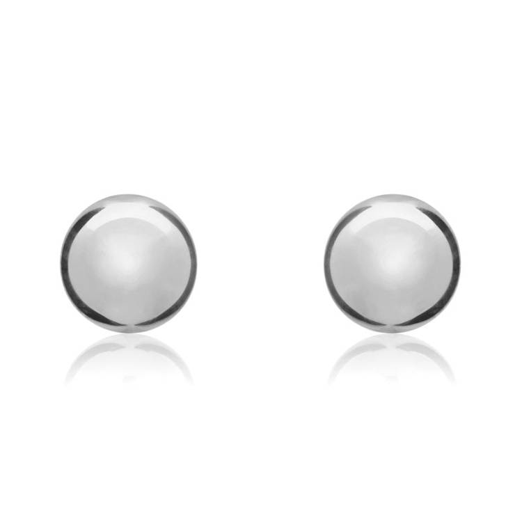 9ct White Gold 8mm Ball Stud Earrings