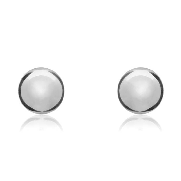9ct White Gold 9mm Ball Stud Earrings