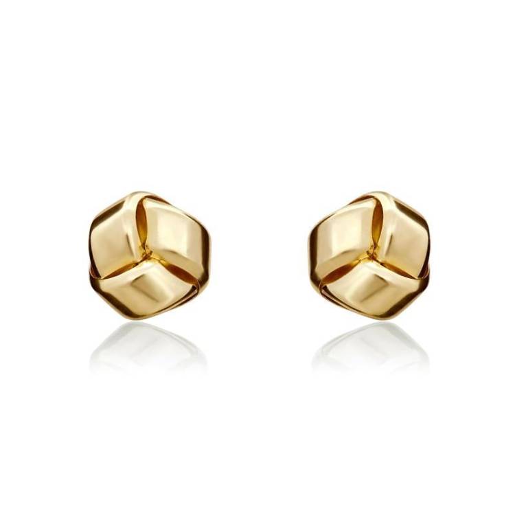 9ct Yellow Gold 7mm Knot Stud Earrings