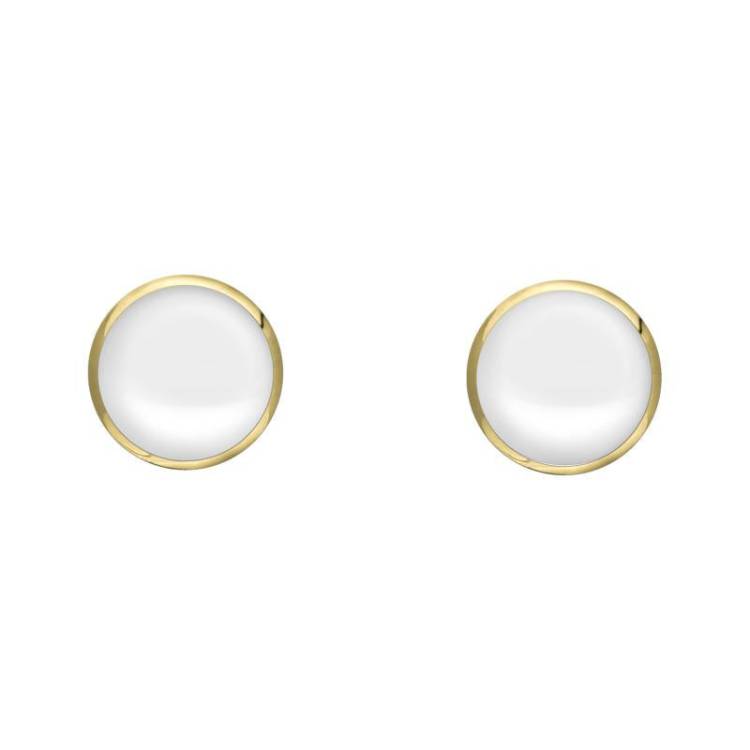 9ct Yellow Gold Bauxite 4mm Classic Small Round Stud Earrings