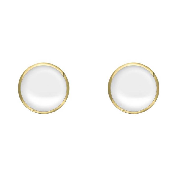 9ct Yellow Gold Bauxite 5mm Classic Small Round Stud Earrings