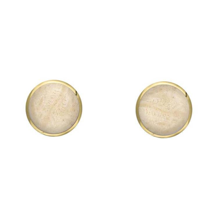 9ct Yellow Gold Coquina 4mm Classic Small Round Stud Earrings