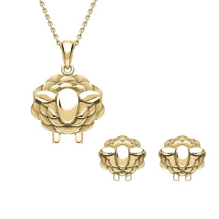 9ct Yellow Gold Sheep Two Piece Set