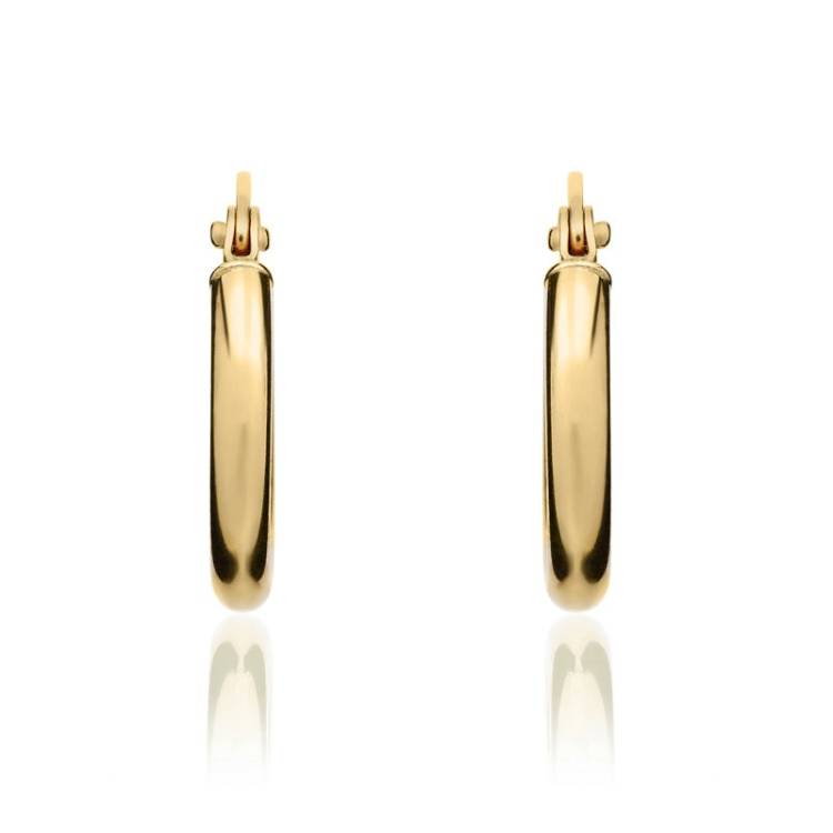 9ct Yellow Gold 13.5mm Hoop Earrings