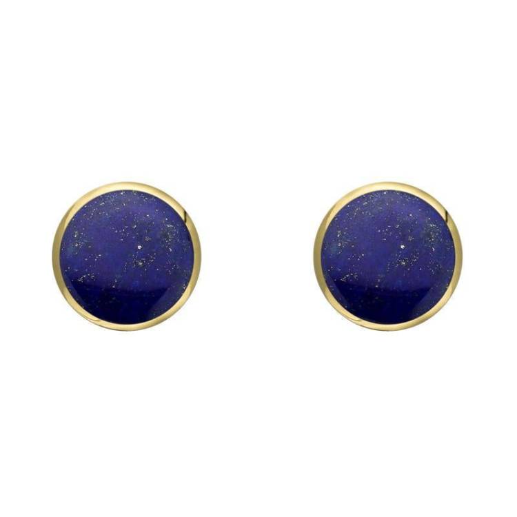 9ct Yellow Gold Lapis Lazuli 5mm Classic Small Round Stud Earrings
