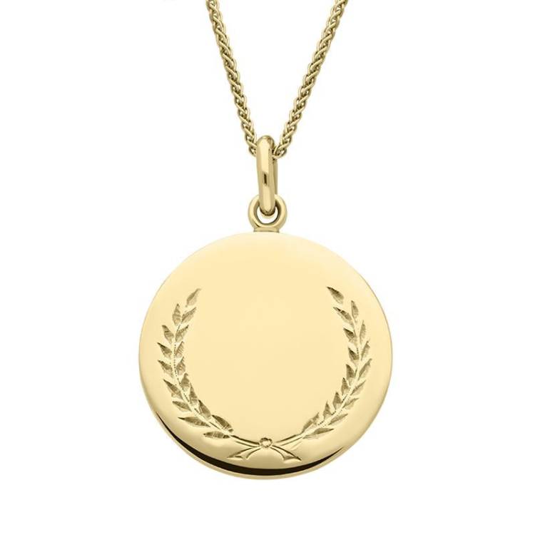 9ct Yellow Gold Wreath Round Necklace